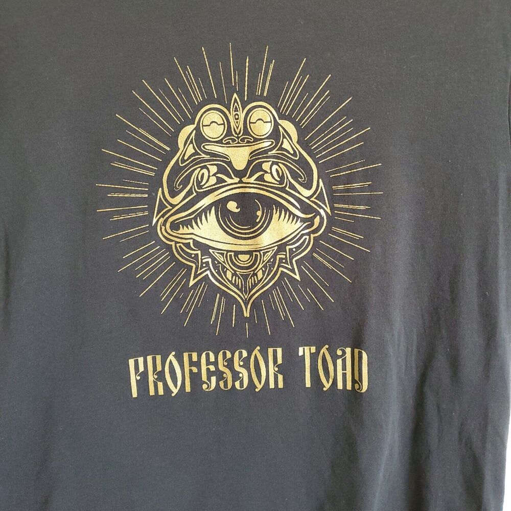 Bella Canvas T Shirt XL Graphic Tee Professor Toad Black Gorpcore Boho Tribal